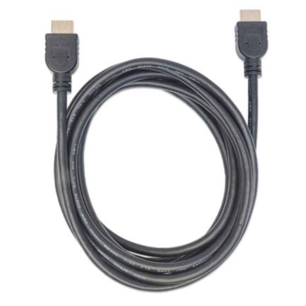 Cable Manhattan Hdmi Alta Velocidad Con Ethernet Hdmi M-M 3M Color Negro - 353946 FullOffice.com