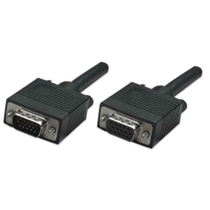 Cable Manhattan Extensión Svga Hd15 M-H 3M Color Negro - 313599 FullOffice.com