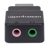 Adaptador Manhattan Sonido Estéreo Usb Alta Velocidad A Puertos 3.5Mm Color Negro - 152754 FullOffice.com