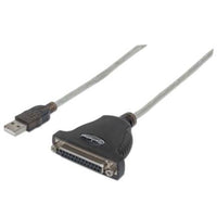 Convertidor Manhattan Para Impresora Usb-A A Paralelo Db25 Color Plata - 336581 FullOffice.com