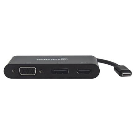 Convertidor Manhattan Video Usb-C A Hdmi/Dp/Svga Color Negro - 152990 FullOffice.com