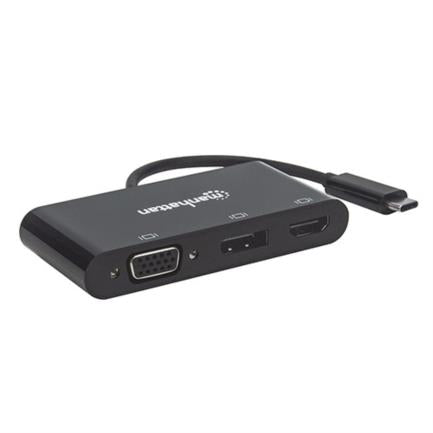 Convertidor Manhattan Video Usb-C A Hdmi/Dp/Svga Color Negro - 152990 FullOffice.com