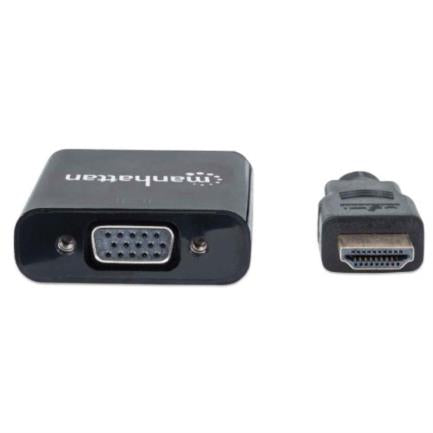 Convertidor Video Manhattan Hdmi A Vga Color Negro - 151436 FullOffice.com