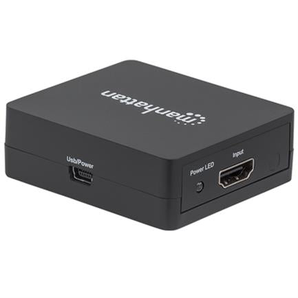 Video Splitter Manhattan Hdmi 2 Puertos 1080P Alimentado Por Usb Color Negro - 207652