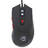 Mouse Manhattan Gaming Óptico Led Usb 6 Botones Color Negro - 176071 FullOffice.com