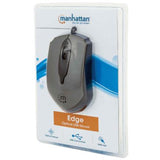 Mouse Manhattan Edge Óptico Usb 1000 Dpi Color Negro-Gris - 179423 FullOffice.com
