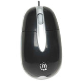 Mouse Manhattan Óptico Clásico Mh3 Usb 1000Dpi Color Negro-Plata - 177016 FullOffice.com
