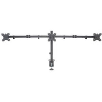 Manhattan Soporte triple de sobremesa para 3 monitores, pantallas 10"–27", montaje traseros con abrazadera, Co