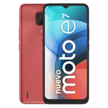Smartphone Motorola E7 6.5" Hd+ 32Gb/2Gb Cámara 48Mp+2Mp/5Mp Mediatek Android 10 Color Rosa Coral - Motoe732/2-R