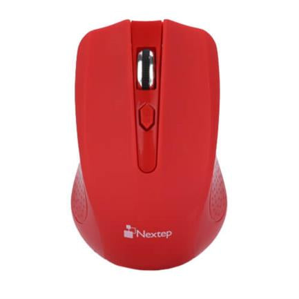 Mouse Nextep Inalámbrico Usb Color Rojo 1600 Dpi Baterías Incluidas - Ne-411 FullOffice.com