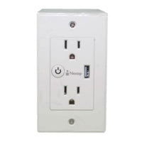 Tomacorriente Nextep Smart De Pared Dúplex + Cargador Usb Control Wi-Fi