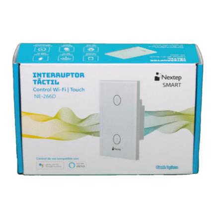 Interruptor Nextep Smart De Luz Pared Táctil Doble Control Wi-Fi FullOffice.com