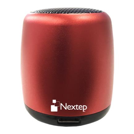 Mini Bocina Nextep Bluetooth Manos Libres Con Botón Para Selfies Color Rojo - Ne-400R FullOffice.com