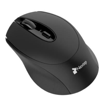 Mouse Nextep Inalámbrico Ergónomico Usb 1600 Dpi Batería Incluida Color Negro - Ne-410E FullOffice.com