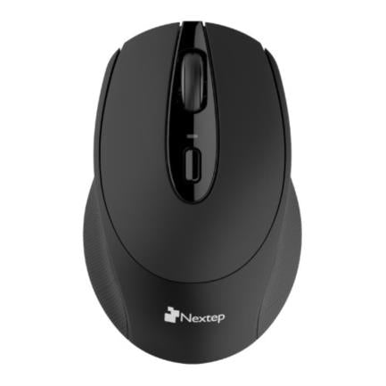 Mouse Nextep Inalámbrico Ergónomico Usb 1600 Dpi Batería Incluida Color Negro - Ne-410E FullOffice.com