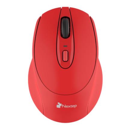 Mouse Nextep Inalámbrico Ergónomico Usb 1600 Dpi Batería Incluida Color Rojo - Ne-411E FullOffice.com