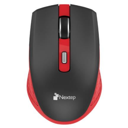 Mouse Nextep Inalámbrico Recargable Switch Encendido 1600 Dpi Color Negro-Rojo - Ne-413Nr FullOffice.com