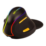 Mouse Nextep Inalámbrico Vertical Recargable/Ergonómico 7 Botones 2400 Dpi Rgb Color Negro - Ne-482 FullOffice.com