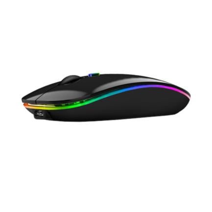 Mouse Nextep Inalámbrico Recargable Delgado/Silencioso Rgb 1600 Dpi Color Negro - Ne-412N FullOffice.com