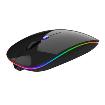 Mouse Nextep Inalámbrico Recargable Delgado/Silencioso Rgb 1600 Dpi Color Negro - Ne-412N FullOffice.com