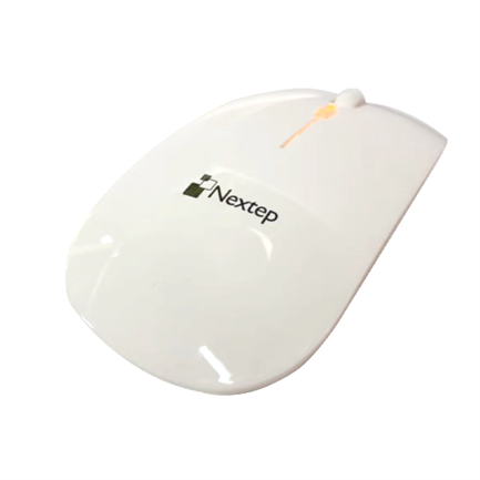 Mouse Nextep Inalámbrico Recargable Delgado/Silencioso Rgb 1600 Dpi Color Blanco - Ne-412B FullOffice.com