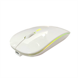 Mouse Nextep Inalámbrico Recargable Delgado/Silencioso Rgb 1600 Dpi Color Blanco - Ne-412B FullOffice.com