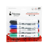 Juego Marcador Nextep Para Pizarrón Blanco 4 Colores Punta Gruesa Cincel 4Mm - Ne-078 FullOffice.com