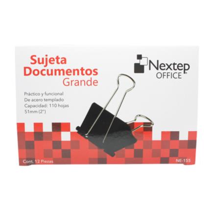 Sujeta Documentos Nextep Grande 51Mm (2") 12 Pzas - Ne-155