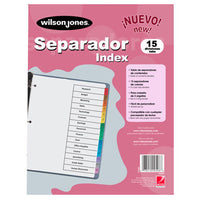 Separador Wilson Jones 15 Divisiones Economico - P1365 FullOffice.com