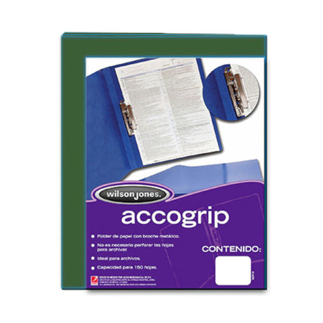 Carpeta Acco Grip Np 4781 Carta Verde Obscuro C/4 - P4781 FullOffice.com
