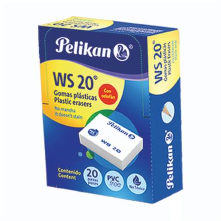 Borrador Pelikan Ws-20 Lapiz Blanco C/20 - Ws-20 FullOffice.com