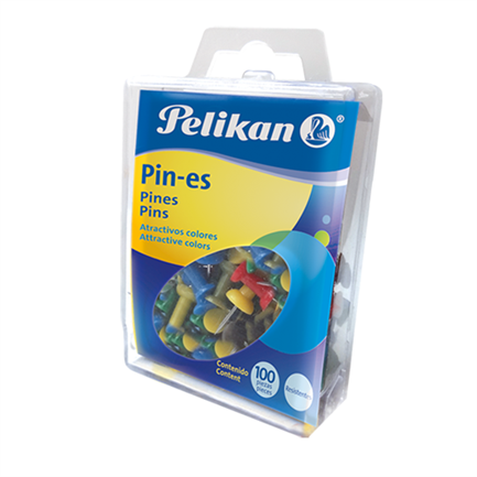 Pin Plastico Pelikan Colores Surtidos C/100 - 1210000 FullOffice.com