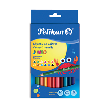 Color Triangular Pelikan Jumbo C/12 Colores - 30330306 FullOffice.com