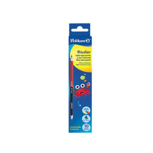 Lapiz Pelikan Bicolor Rojo/Azul Delgado C/10 - 30330213 FullOffice.com