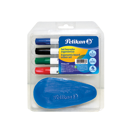 Marcador Pelikan Flash Marker 442 Con Borrador C/4 Colores - 01700130 FullOffice.com
