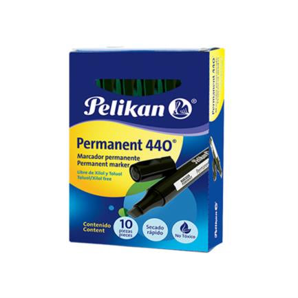 Marcador Pelikan Permanente 440 Color Verde C/10 Pzas - 30240007 FullOffice.com