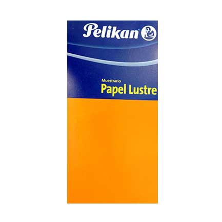 Papel Lustre Pelikan Naranja .50X.70Mts C/500 - 13000014 FullOffice.com