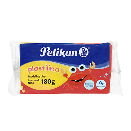 Plastilina Marketa Pelikan Roja 180 Grs - 6700113 FullOffice.com