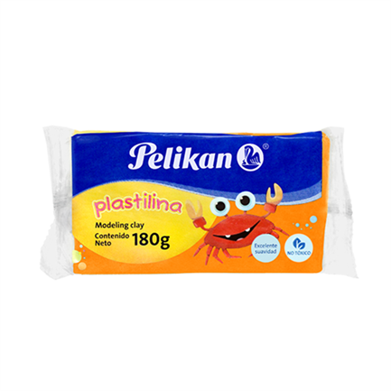 Plastilina Marketa Pelikan Naranja 180 Grs - 6700104 FullOffice.com