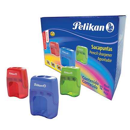 Sacapuntas Pelikan Doble Orificio C/12 Pzas - 15600200 FullOffice.com