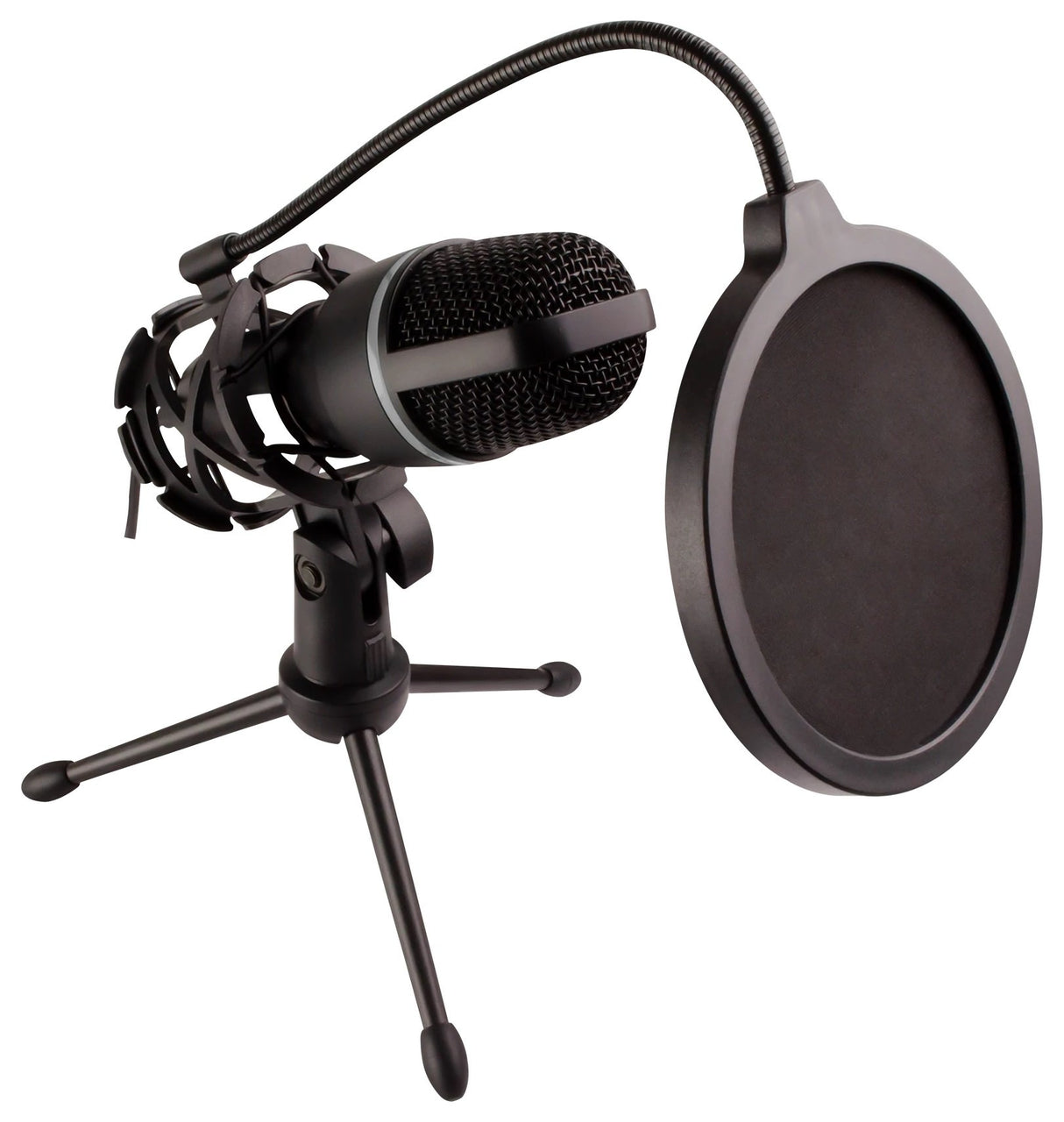 Micrófono Perfect Choice Noise Barrier Alámbrico 3.5Mm Con Filtro Y Tripié Color Negro - Pc-110583 FullOffice.com