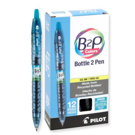 Bolígrafo Pilot B2P Colors Gel 0.7Mm Color Turquesa Caja C/12 Pzas - 36628 FullOffice.com