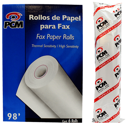 Papel Fax Pcm 30 Mts C/6 Rollos - Cfax30Pcm6 FullOffice.com