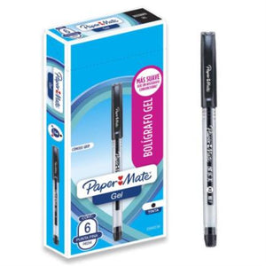 Bolígrafo Gel Papermate Eco Barril Redondo Punto Fino Color Azul C/6 Pzas - 2066236 FullOffice.com
