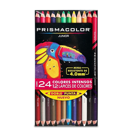 Colores Prismacolor Junior Doble Punta C/12 Pzas 24 Colores Intensos - 2068525 FullOffice.com