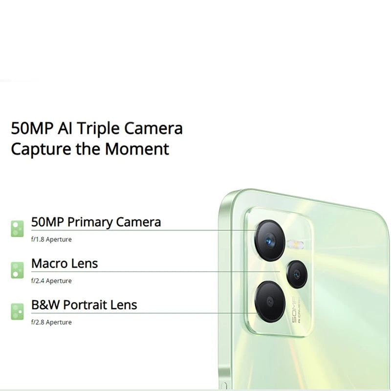 Smartphone Realme C35 6.58" 128Gb/4Gb Cámara 50Mp+2Mp/8Mp Unisoc Android 11 Color Verde
