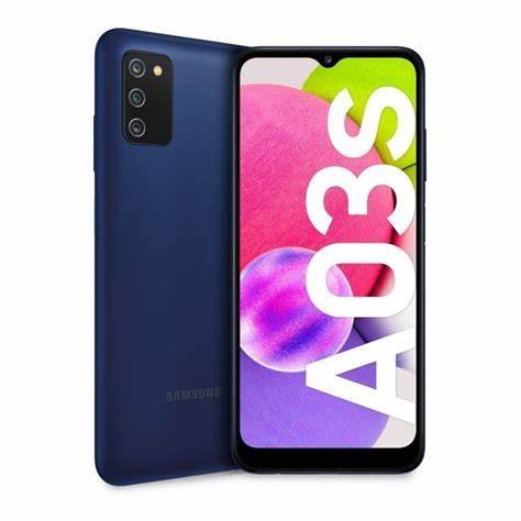 Smartphone Samsung Galaxy A03S 6.5" 64Gb/4Gb Cámara 13Mp+2Mp+2Mp/5Mp Mediatek Android 11 Color Azul - Samglxa03S-A