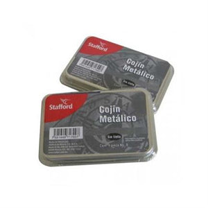 Cojin P/Sellos Stafford #2 Metalico S/Tinta 15.5X8 Cms - Coi0012 FullOffice.com