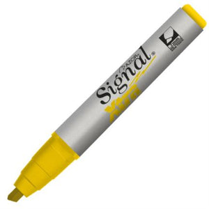 Marcador Permanente Signal Xtra 40005 Punta Cincel Color Amarillo C/12 Pzas - 40005 Xtra Amarillo FullOffice.com