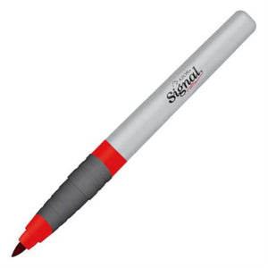 Marcador Permanente Signal Fino Punta Bala Color Rojo C/12 Pzas - 30002 Signal FullOffice.com